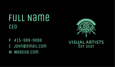 Green Digital Eye  Business Card Image Preview