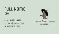 Fashion Umbrella Man Business Card Image Preview