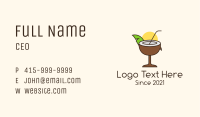 Tropical Coconut Drink Business Card Image Preview