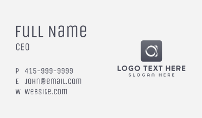 Creative Media Photography Letter A Business Card Image Preview