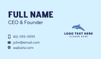 Swimming Blue Dolphin Business Card Image Preview