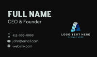 Star Courier Logistics Letter A Business Card Design