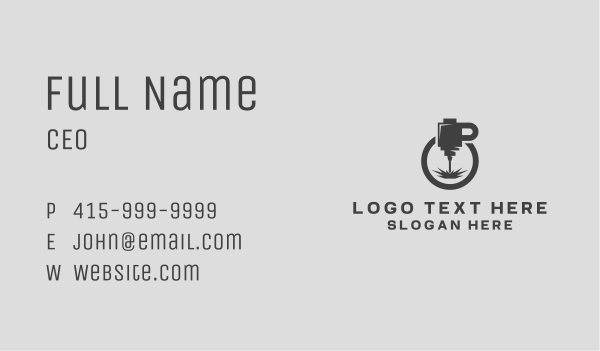 Laser Cutting Industrial Machine Business Card Design Image Preview