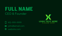 Software Digital Letter X Business Card Design