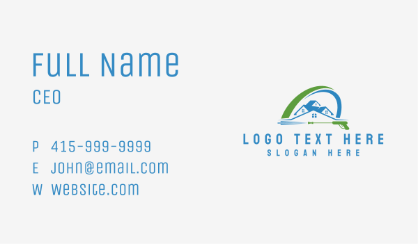 Roofing Power Wash Business Card Design Image Preview