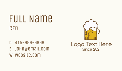Beer Mug House  Business Card Image Preview