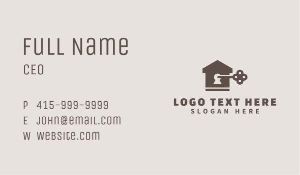 Housing Key Hole Business Card Design Image Preview