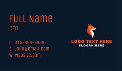 Wild Fox Hunt  Business Card Image Preview