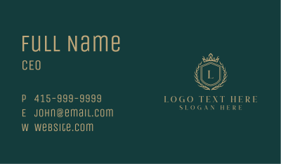 Shield Crown Hotel Business Card Image Preview