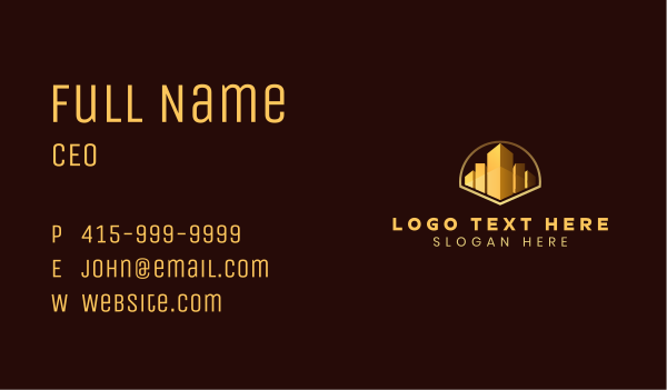 Luxury Building City Business Card Design Image Preview
