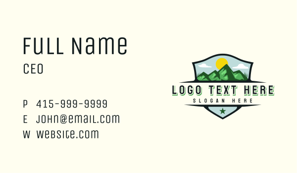 Nature Mountain View Business Card Design Image Preview