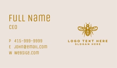 Gold Honey Bee Business Card Image Preview