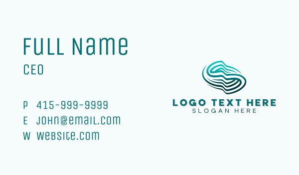 Biotech Wave Lab Business Card Design Image Preview