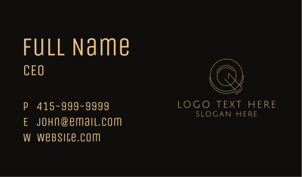 Elegant Letter Q Company Business Card Design Image Preview