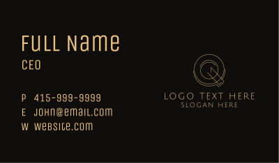 Elegant Letter Q Company Business Card Image Preview