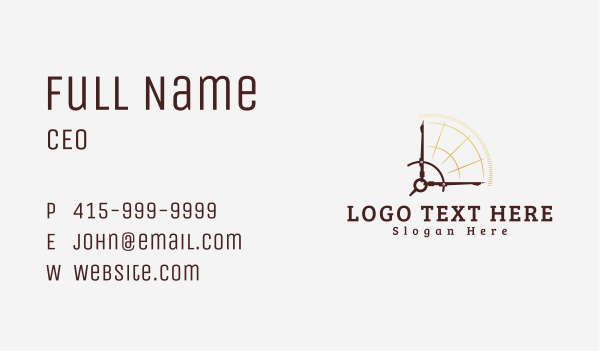 Drafting Compass Measurement Business Card Design Image Preview