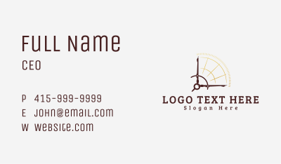 Drafting Compass Measurement Business Card Image Preview