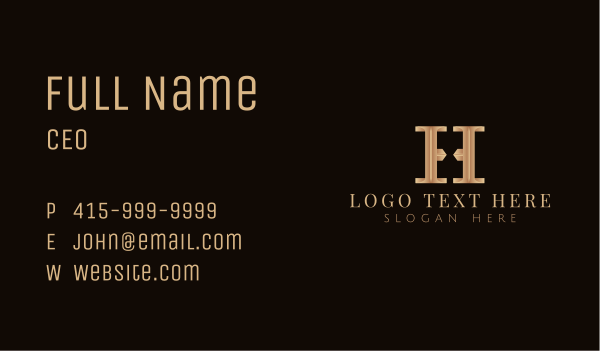 Luxury Deluxe Premium Letter H Business Card Design Image Preview