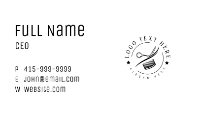 Barbershop Hairstylist Salon Business Card Image Preview
