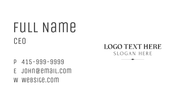 Simple Feminine Wordmark Business Card Design Image Preview