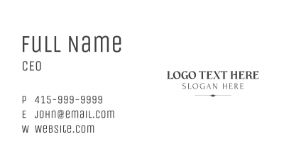 Simple Feminine Wordmark Business Card Image Preview