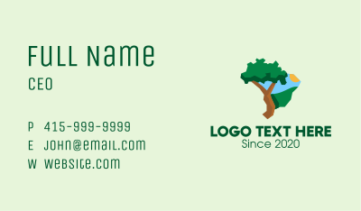 Brazilian Nature Map  Business Card Image Preview