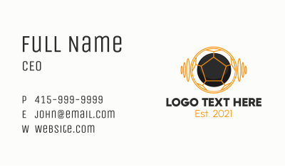 Futuristic Soccer Ball Business Card Image Preview
