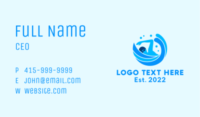 Olympic Swimming League Business Card Image Preview