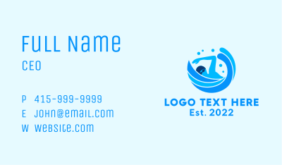 Olympic Swimming League Business Card