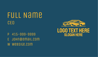 Classic Yellow Car Business Card Image Preview