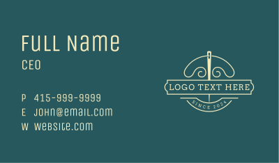 Tailor Needle Sewing Business Card Image Preview