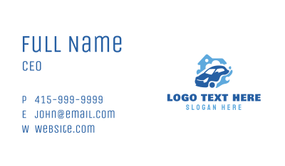 Home Car Wash Cleaning Business Card Image Preview