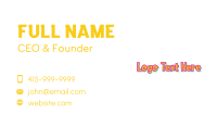 Playful Kiddie Wordmark  Business Card Image Preview