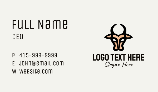 Wild Buffalo Business Card Design Image Preview