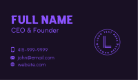 Purple Digital Media Letter  Business Card Image Preview