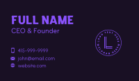 Purple Digital Media Letter  Business Card Design