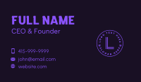 Purple Digital Media Letter  Business Card Preview