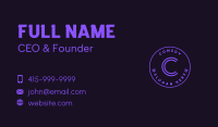 Purple Digital Media Letter  Business Card Image Preview