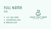 Green Firm Letter B Business Card Image Preview