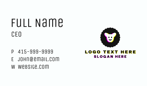 Gaming Glitch Sheep Business Card Design Image Preview