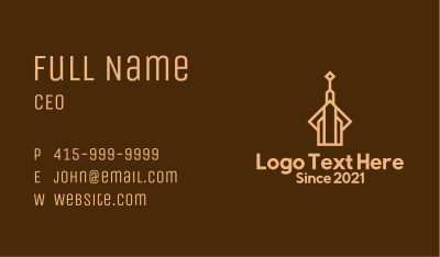 Brown Tower Building  Business Card Image Preview