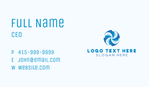 HVAC Cooling Ventilation Business Card Design