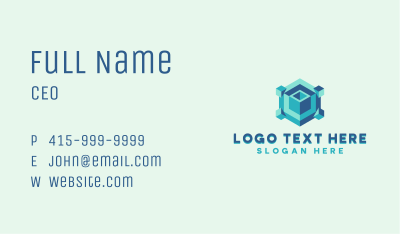 Isometric Cube Tech Business Card Image Preview