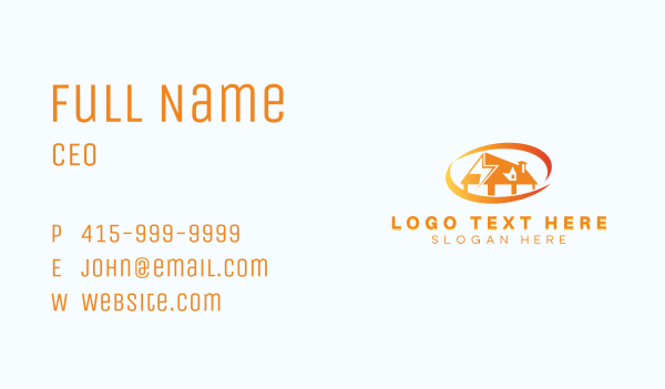 Lightning Power Energy Business Card Design Image Preview