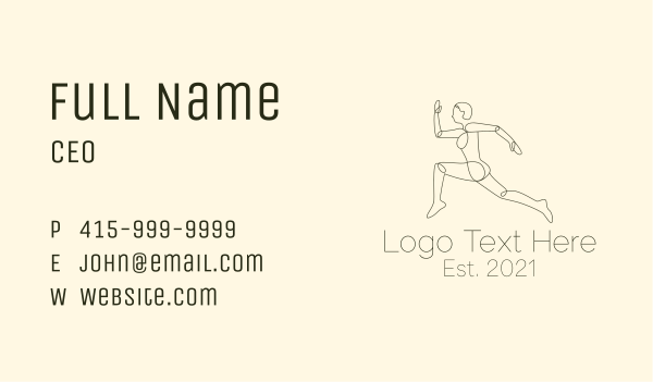 Minimalist Runner Business Card Design Image Preview