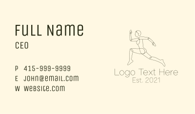 Minimalist Runner Business Card Image Preview