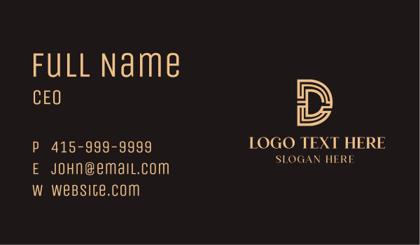 Creative Letter D Business Card Design Image Preview