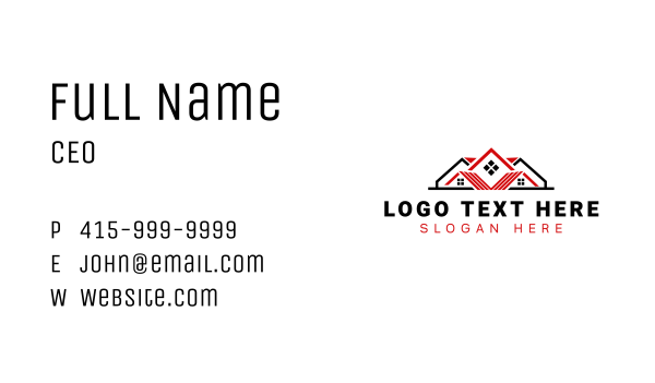 Roof Carpenter Construction Business Card Design Image Preview
