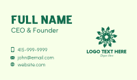 Decorative Green Leaf Business Card Image Preview