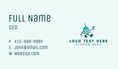 Spray Cleaning Broom Business Card Image Preview